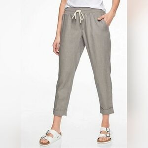NWT Athleta Bali Ankle Pants Linen Size 10